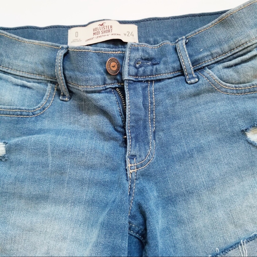 HOLLISTER MIDI JEAN SHORTS - Picture 3 of 6